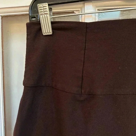 Eileen Fisher Chocolate Brown Pull On Washable Stretch Crepe Skirt Size Medium M - Picture 7 of 9